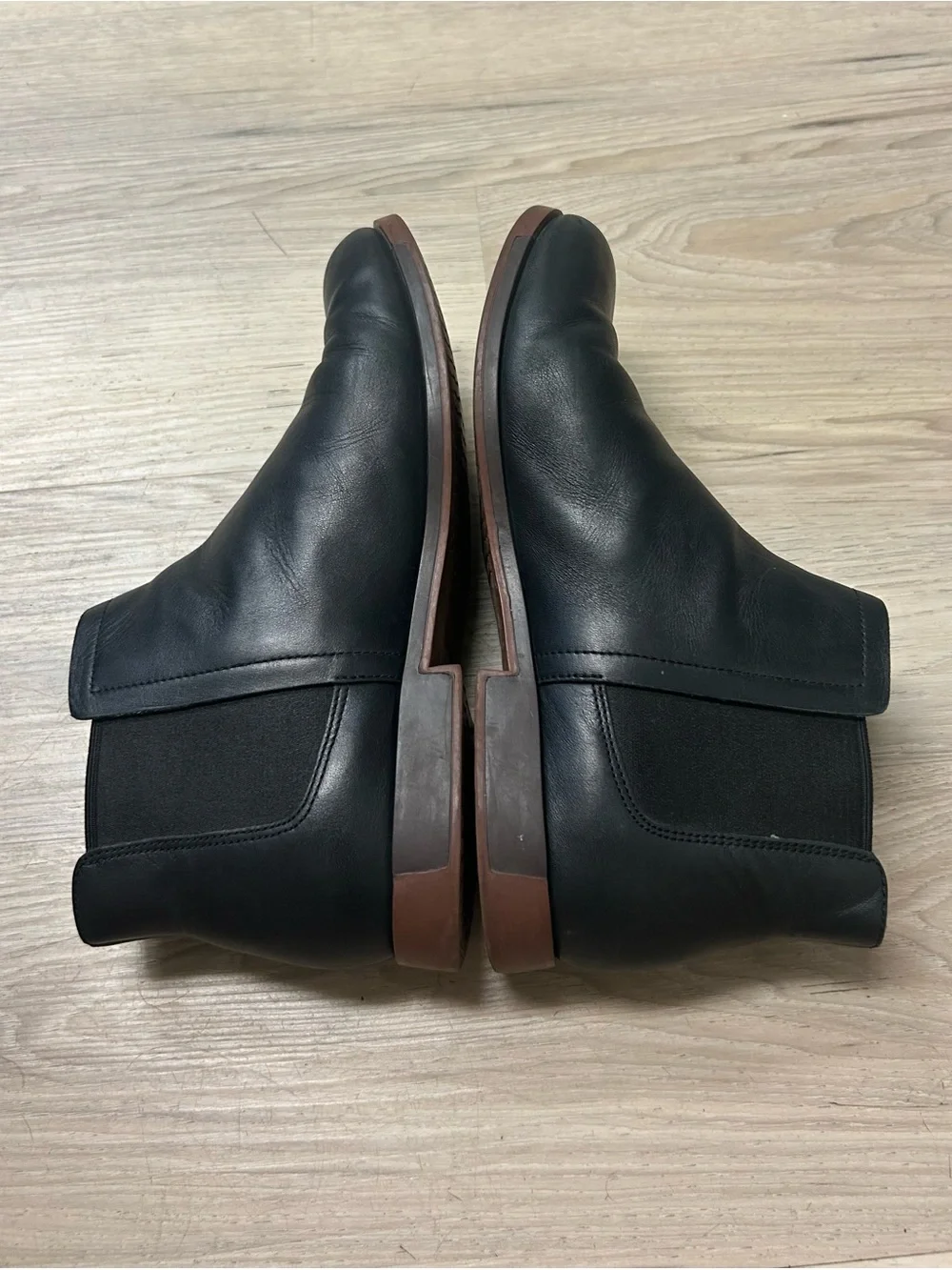Camper Ankle Boots Bowie Chelsea Black Leather Pull On Flats Women Sz 41 US 10